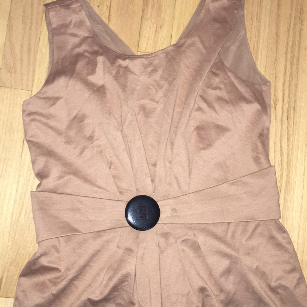 fendi dress 44 with belt soft pink tan